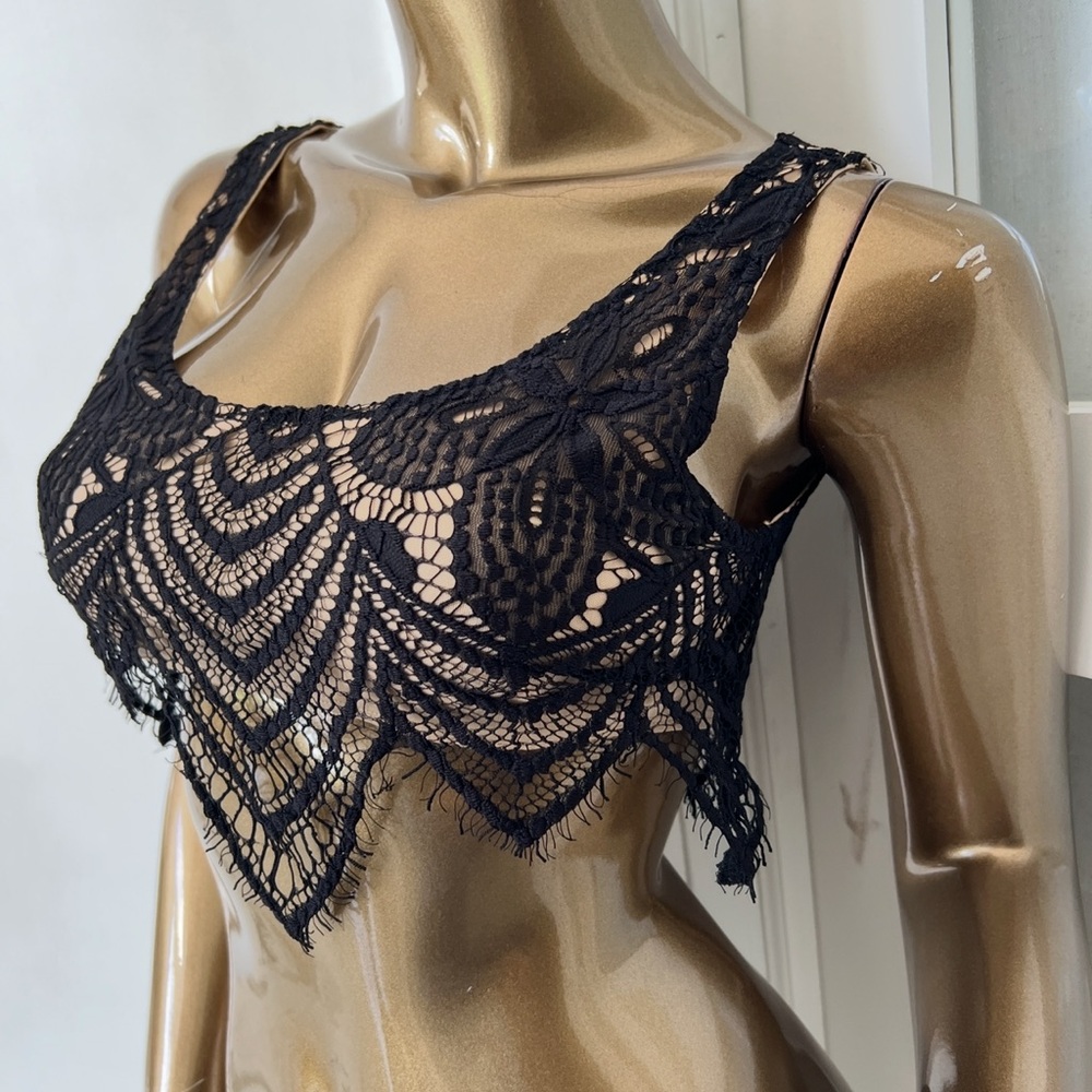 Brand New Luxxel Black Lace Bandeau - Picture 2 of 5